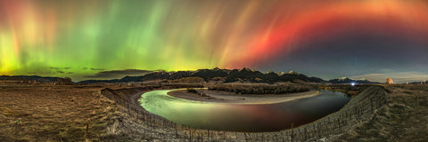 Heaven and Earth -- the Yellowstone Aurora