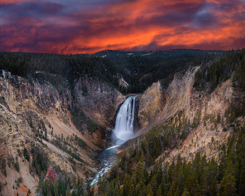 The Lower Falls at Sunset