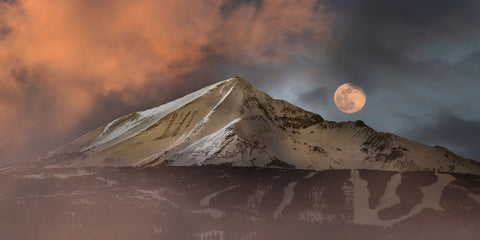 Moon Set At Lone Peak